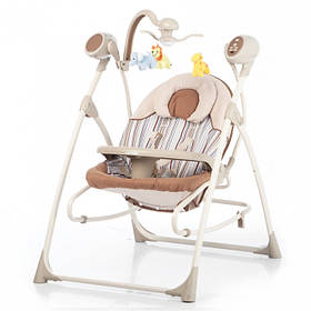 Дитяча колиска-гойдалка CARRELLO Nanny 3в1 CRL-0005 Бежевий (CRL-0005 Beige Stripe)