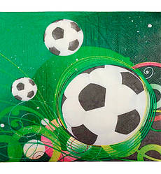 Серветки святкові "Football", 20 шт., розмір - 33х33 см, Україна