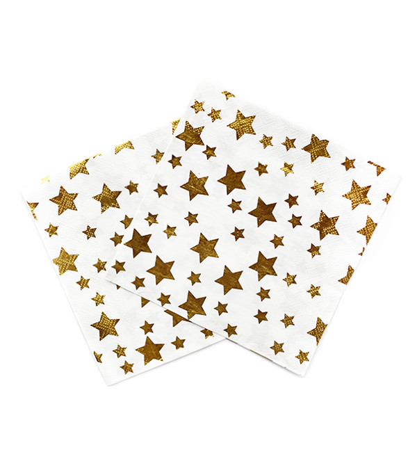 Серветки паперові "Stars gold", 20 шт
