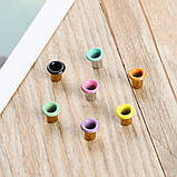 Мікро-люверси для ляльок, колір капелюшка - синій. Діаметр ніжки 1 мм, діаметр капелюшка 2.5 мм. Высота 3 мм. №6, фото 5