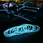 Підсвітка панелі приладів "Холодний неон" з КАНТОМ БЛАКИТНИЙ 5м + інвертор, фото 4
