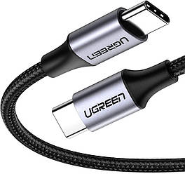 Кабель зарядний Ugreen USB 2.0 Type-C to Type-C PD QC 4.0 з нейлоновою опліткою 1М (US261)