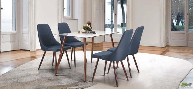 Обеденный стол Умберто АМФ в интерьере гостиной Купить обеденный комплект стеклянный стол