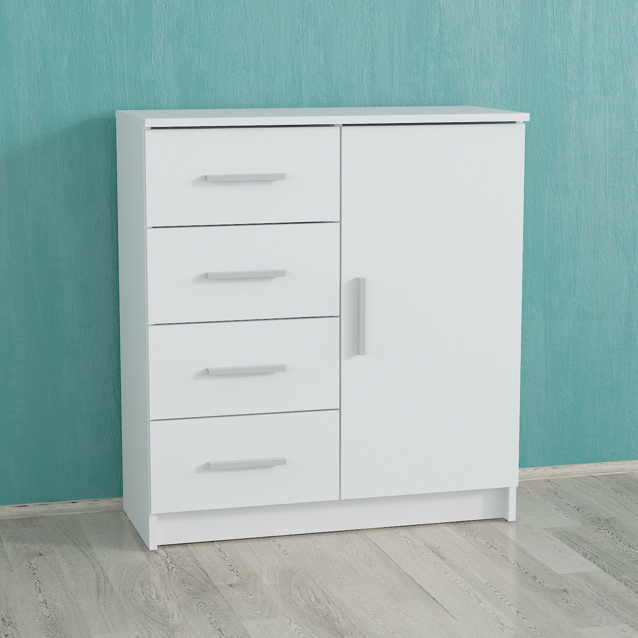 Комод на 4 ящика с дверью G0093 Белый: продажа, цена в Белой Церкви ...