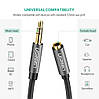 Кабель аудіо Ugreen 3.5 mm подовжувач 5М Black (AV118), фото 3