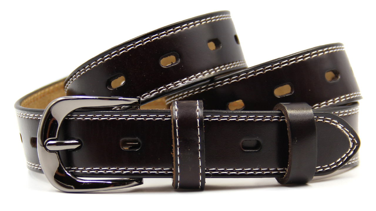 Шкіряний ремінь жіночий широкий, фото 1