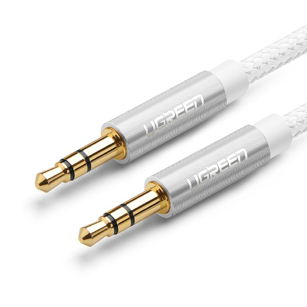 Кабель аудіо Ugreen 3.5 mm AUX 1M Silver (AV112)