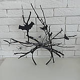 Корона з гілок з павутинням та павуками – аксесуар для дорослих на Хеловін, фото 2