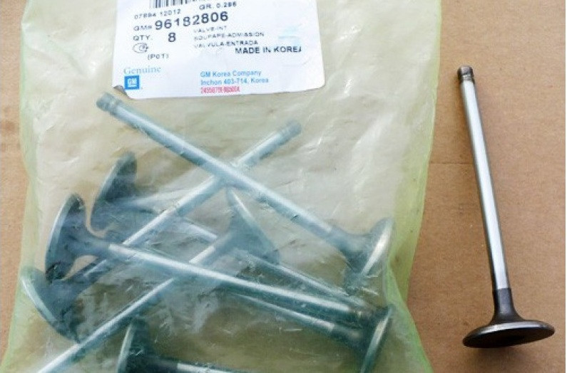 Клапан впускний (за 1 шт) LANOS, NEX 1.6 DOHC GM Корея (ориг)
