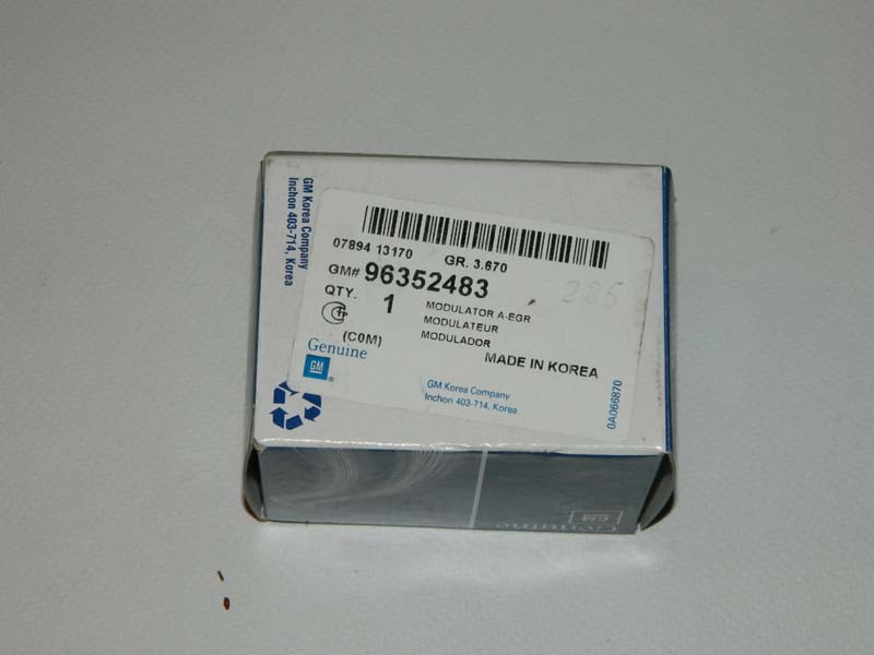 Клапан рециркуляції вихлопних газів MATIZ II 0.8 GM Корея (ориг), фото 1