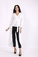 Біла блузка-туніка стильна молодіжна великого розміру 42-74. 01568-1