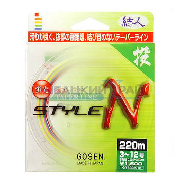 Волосінь-шок лідер Gosen Taper Line Style N 220м 0.285-0.47 мм