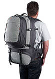 Рюкзак туристичний Caribee Jet pack 75 Storm нижній вхід сірий, фото 6