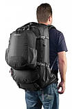Рюкзак туристичний Caribee Magellan 75 RFID нижній вхід чорний, фото 7