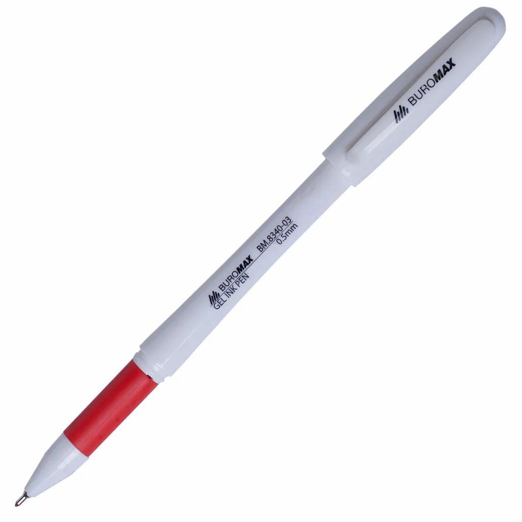 Набір гелевих ручок Buromax червоний 12 шт (BM.8340-03n)