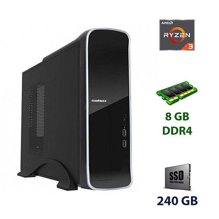 GameMax ST-610 DT / AMD Ryzen 3 3200G (4 ядра по 3.6 - 4.0 GHz) / 8 GB DDR4 / 240 GB SSD / 300W, фото 1