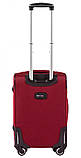 Валіза тканинна WINGS 1609 мала бордова 4 колеса, фото 3