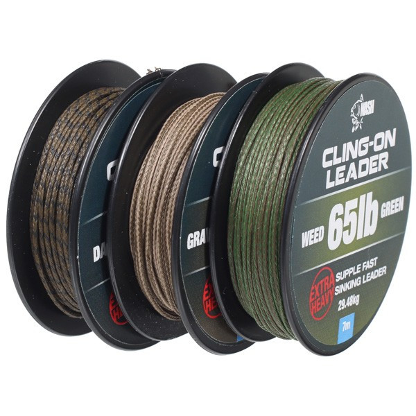 Ледкор Nash Cling-On Leader 40Lb weed green (зелений) 10м