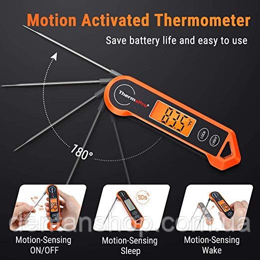Цифровий термометр складаний для м'яса, молока, овочів тощо ThermoPro TP19H (-50 °C... 300 °C) IP65 з магнітом