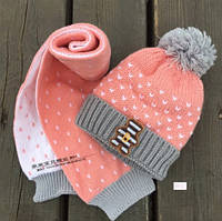 Набор детский шапка шарф осень холодная зима шапка дитяча набір дитячий осінь зима