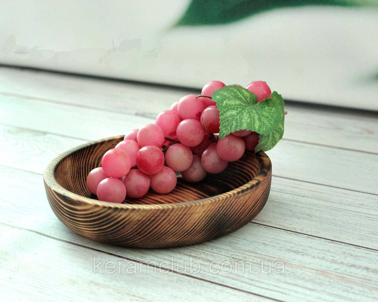 Деревянная тарелка для орехов, ягод, сухофруктов h 3 см d 17 см ...