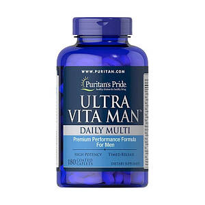 Вітаміни для чоловіків Puritan's Pride Ultra Vita Man Daily Multi Timed Release 180 капс.