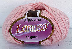 Lanoso ALPACANA (Альпакана) № 3003 ніжно-рожевий (Вовняна пряжа альпака з акрилом, нитки для в'язання)