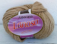 Lanoso ALPACANA (Альпакана) № 3004 бежевый (Шерстянная пряжа альпака с акрилом, нитки для вязания)