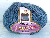 Lanoso ALPACANA (Альпакана) № 3016 джинс (Шерстянная пряжа альпака с акрилом, нитки для вязания)