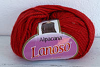 Lanoso ALPACANA (Альпакана) № 3024 червоний (Вовняна пряжа альпака з акрилом, нитки для в'язання)