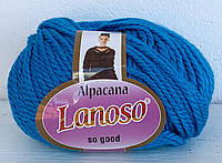 Lanoso ALPACANA (Альпакана) № 3027 бирюза (Шерстянная пряжа альпака с акрилом, нитки для вязания)