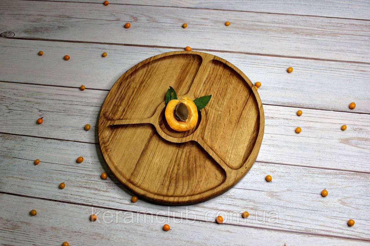 Дерев'яна страва Керамклуб 4 сегменти d 40 см