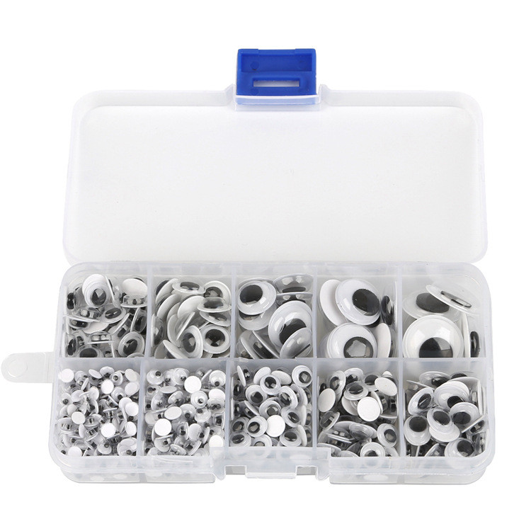 Очі для іграшок круглі рухливі, d 5-10 мм, набір 700 шт., фото 1