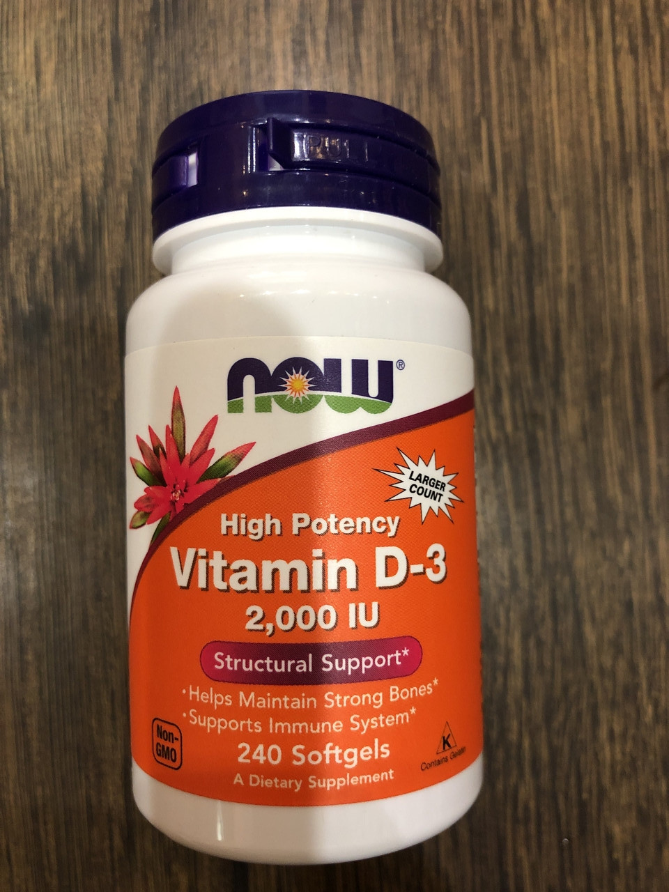Vitamin D3 Now Foods Vitamin D-3 2000 IU 240 Softgels, фото 1