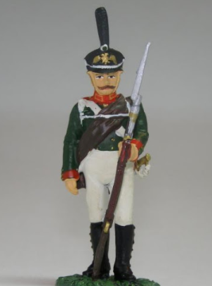 Наполеонівські війни №01 | Eaglemoss 1:32 | Рядовий лейб-гвардії Преображенського полку, 1812 р., фото 1
