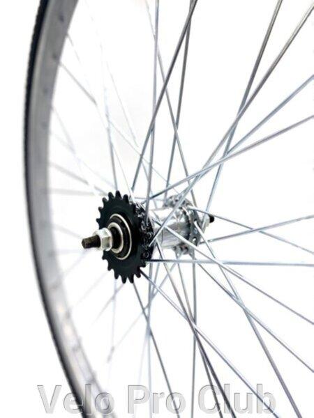 Велосипедне колесо переднє ДЕСНА 24 в зборі втулка, спиця 2 мм, обід, покришка, камера