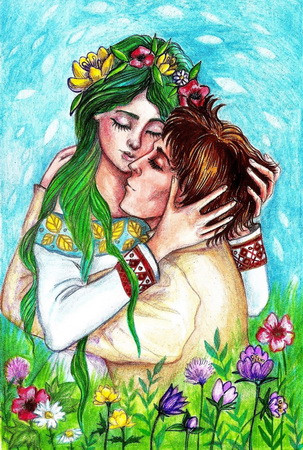 Листівка "Мавка та Лукаш"