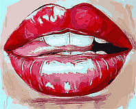 Картина по номерам Алые губы (W4331) 40 х 50 см