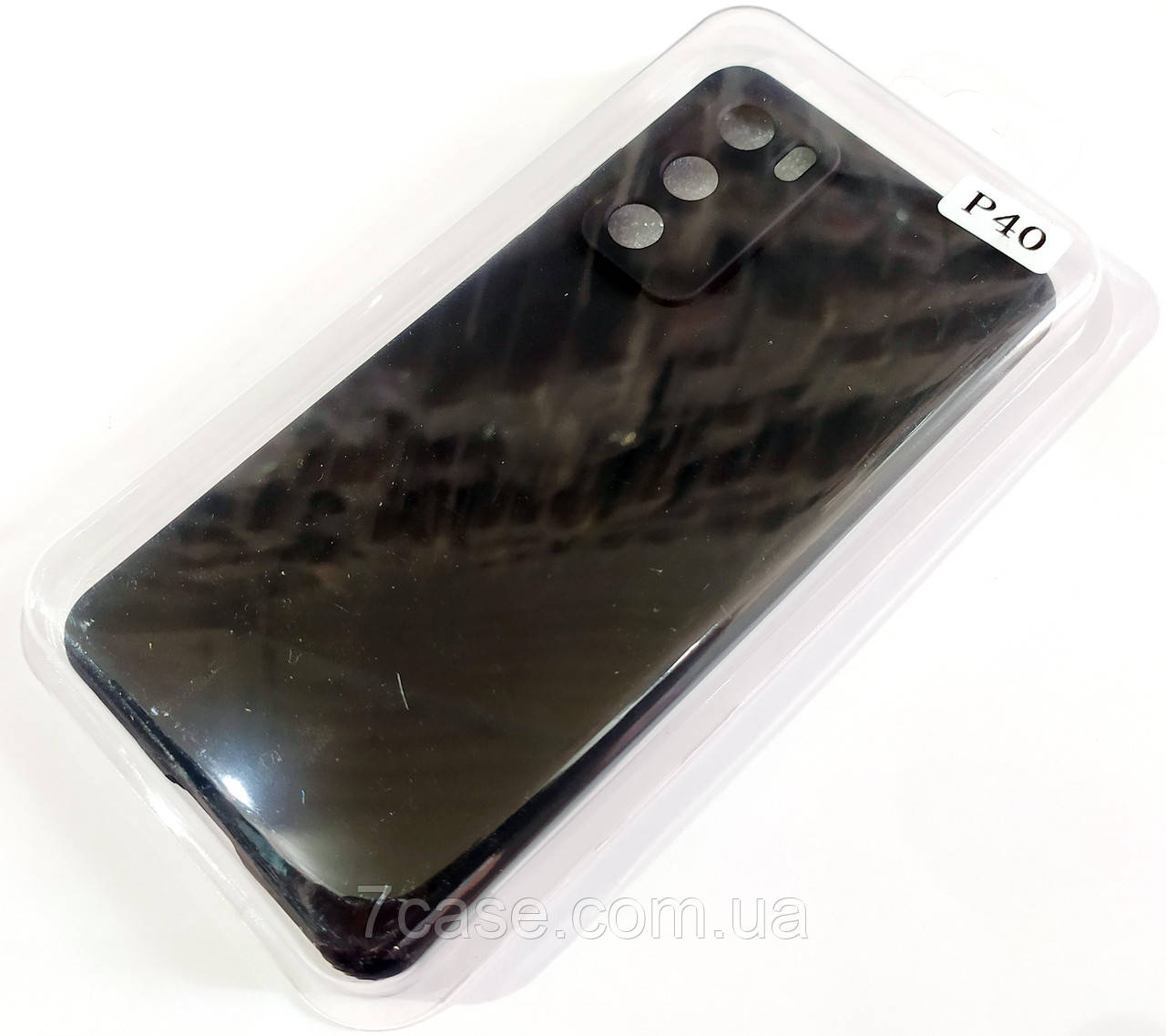 Чохол для Huawei P40 матовий Silicone Case Full Cover Macarons Color Чорний