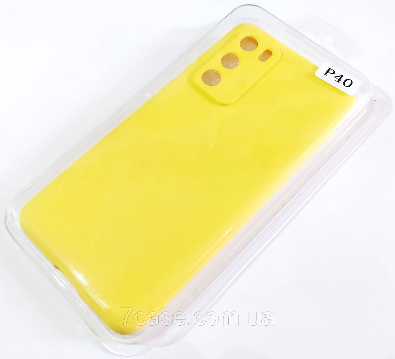 Чохол для Huawei P40 матовий Silicone Case Full Cover Macarons Color Жовтий