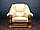 Класичний шкіряний диван "Грізлі" і шкіряні м'які крісла для вітальні, фото 4