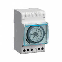 Таймер аналоговий, тижневий, 16 А, 1 перемикний контакт Hager EH171 резерв ходу 200 год