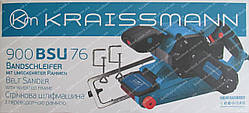 Стрічкова шліфмашина Kraissmann 900 BSU 76 (регулювання швидкості, 900 Вт)
