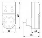 Диференціальне реле розеткове e.control.d01, 16A, 30mA, фото 2