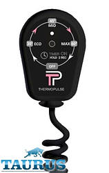 Чорний регулятор на вилці (димер) ThermoPulse Black: 3 режими + таймер 3 ч. + LED. Потужність-400 Вт. Україна