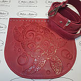 Клапан сумки. "Черепаха". Колір "Червоний", фото 3