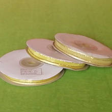 Стрічки атлас, люрикс, капрон 1 см світло-жовтий 23 м