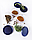 Набір ємностей для дрібних сипучих та рідких продуктів 3х200мл. синій (арт. 88и), фото 3