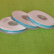 Стрічки атласу, люриксу, капрон 1 см блакитний 23 м