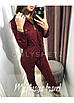 Жіночий стильний замшевий комбінезон на блискавці, фото 5